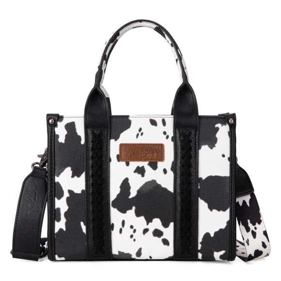 Wrangler Cow Print Concealed Carry Tote/Crossbody - Black - Picture 2 of 6